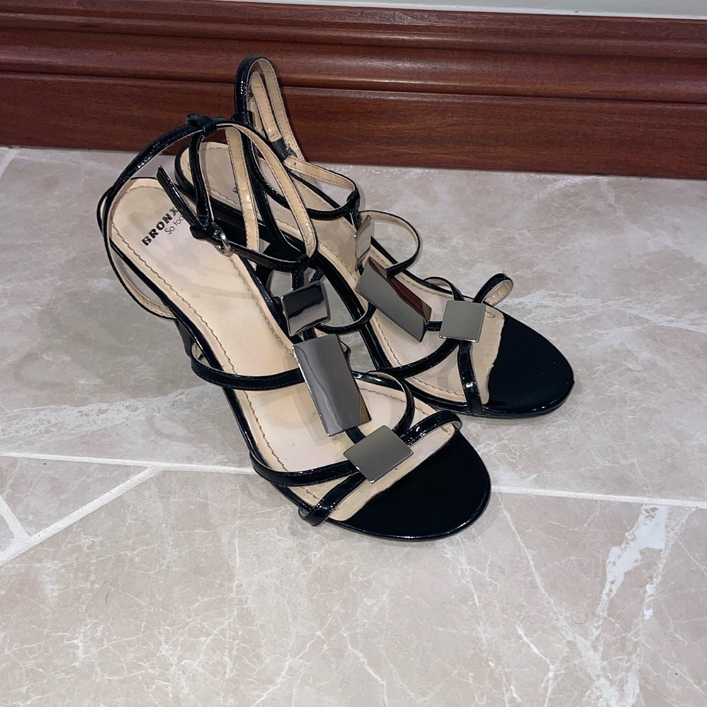 Black Heels with Metallic Hardware